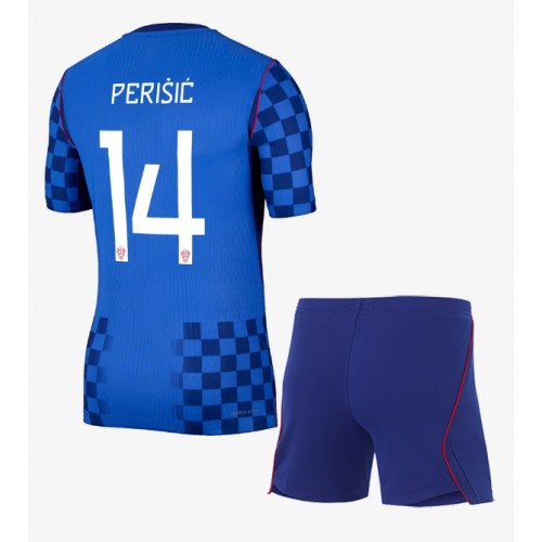 Kroatia Ivan Perisic #14 Vieraspaita Lapsille MM-kisat 2026 Lyhythihainen (+ Lyhyet housut)